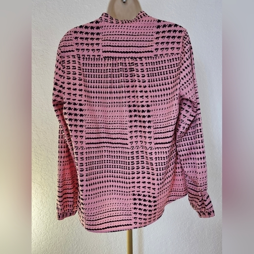 LIZ CLAIRBORNE pink button-down Medium long-sleeved shirt - Picture 2 of 6